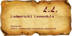 Ludmerszki Levendula névjegykártya